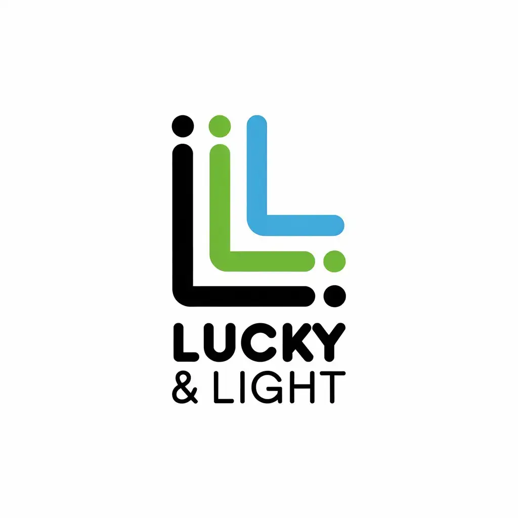 LOGO Design for Lucky Light Vector Design with LL Symbol for Versatile Industry Use