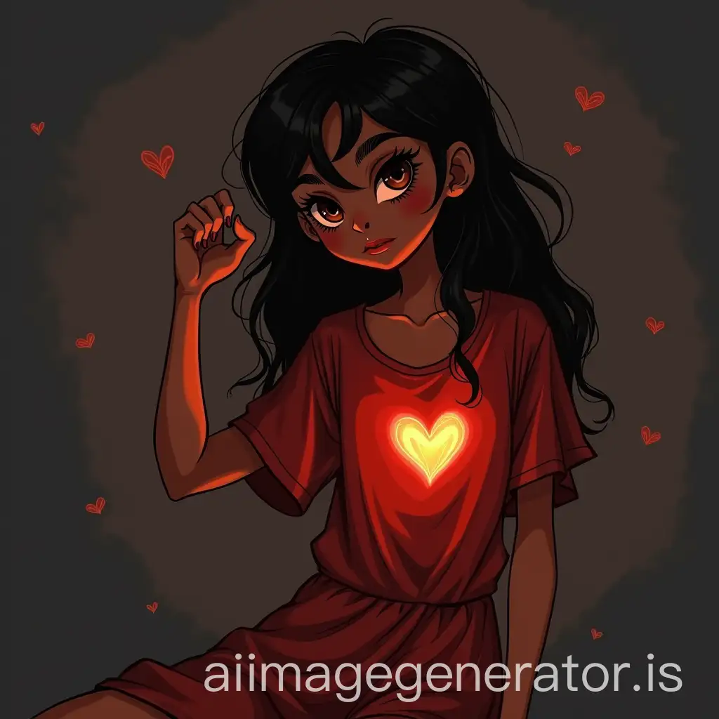 Girls-Nightclothes-Design-with-Hot-Shirt-and-Dark-Shadow-on-MawklNightclothes-Design-Expansionay