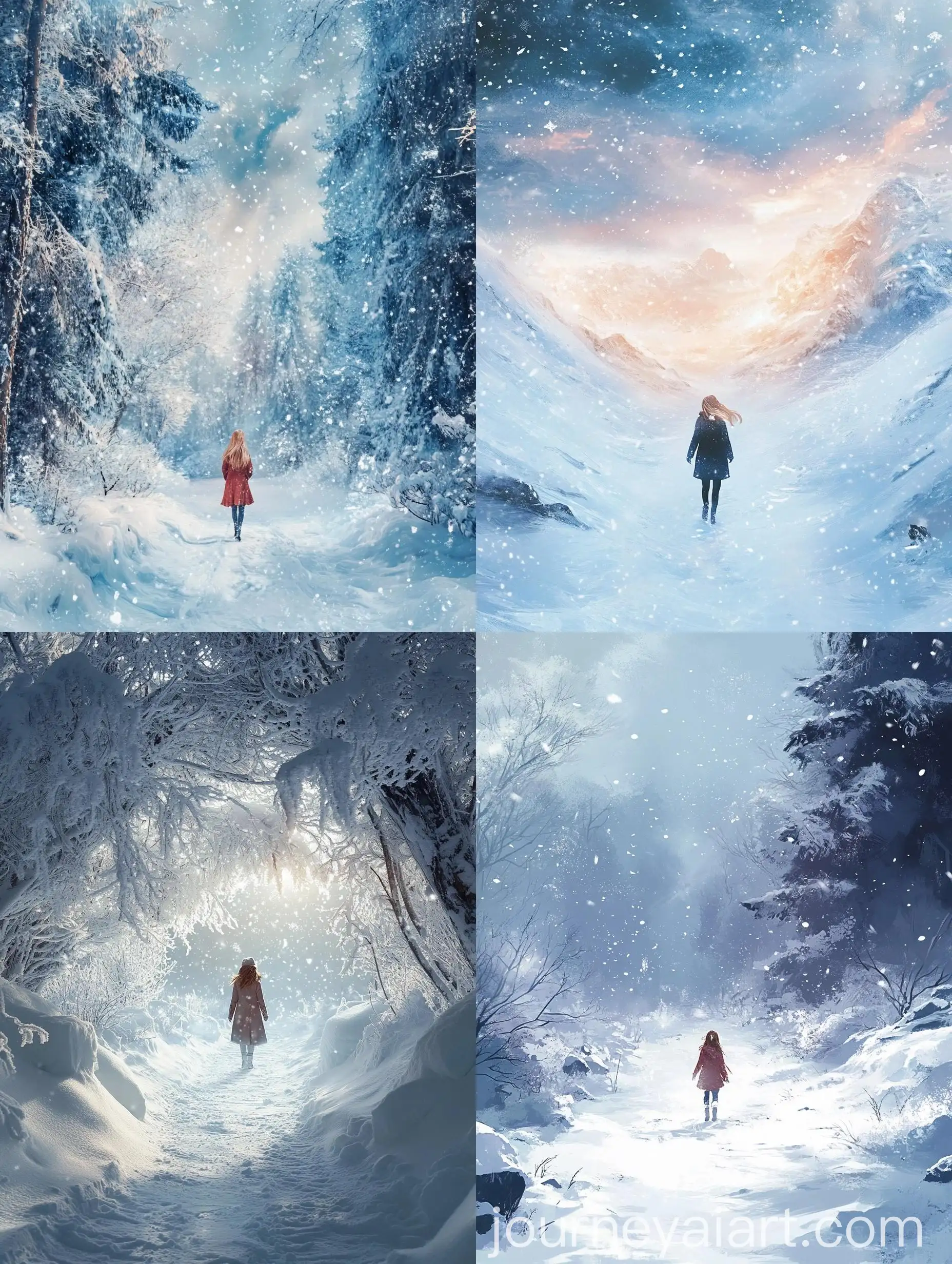 Young-Girl-Walking-in-Snowy-Landscape