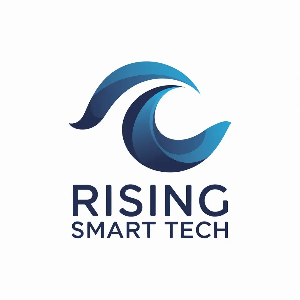 a vector logo design,with the text "Rising smart tech", main symbol:Rising,Moderate,be used in Technology industry,clear background