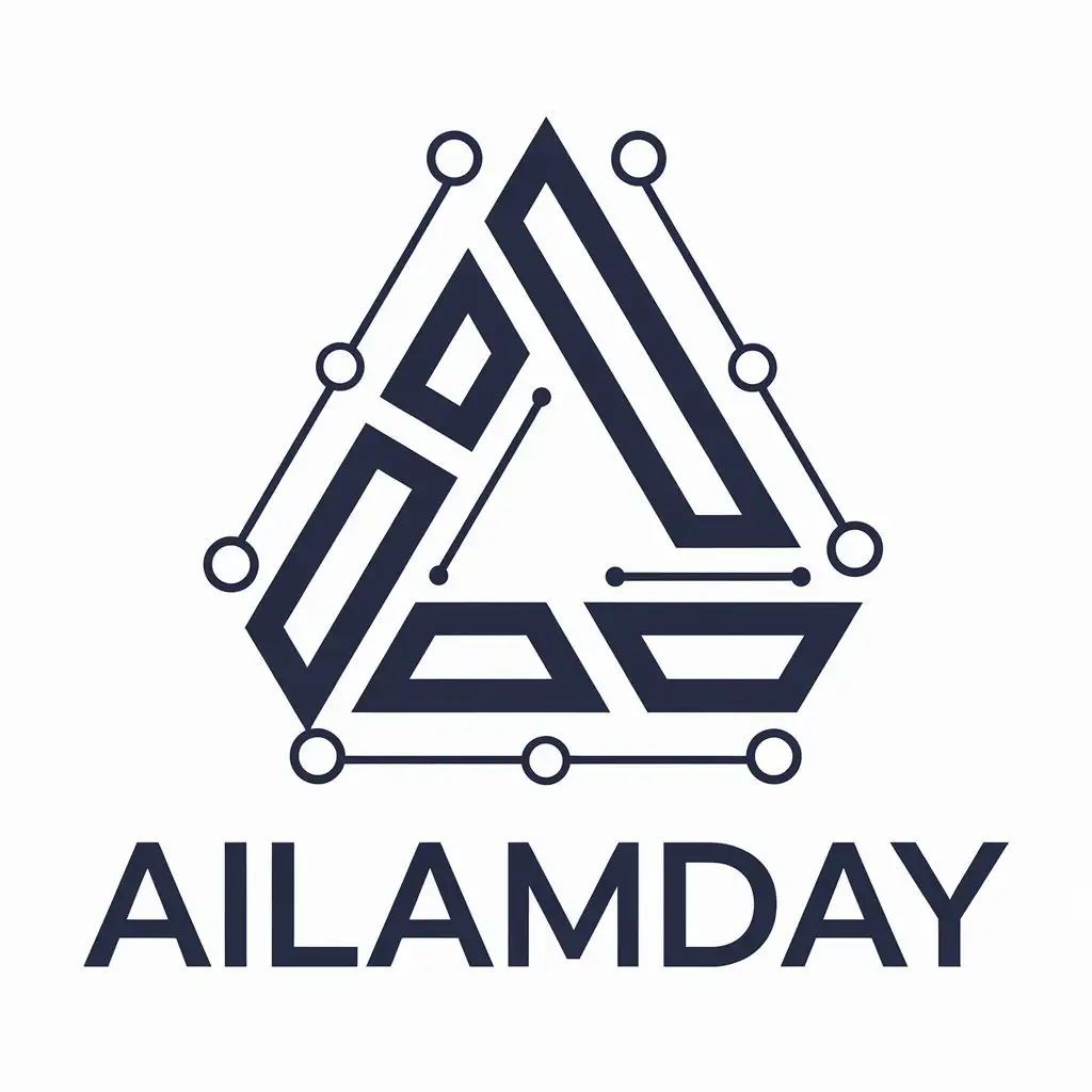 LOGO Design for AIlamday Triangle Symbol with Moderate Design for Technology Industry