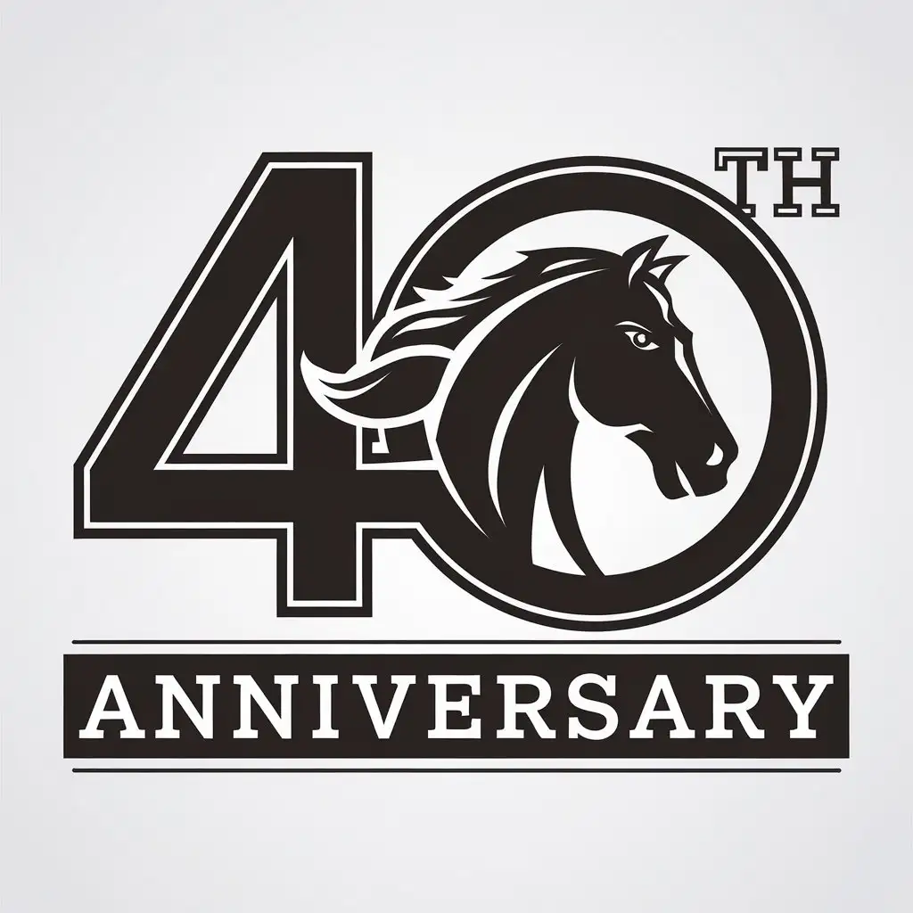 LOGO-Design-for-40th-Anniversary-Celebration-Horse-Number-40-Symbol-with-a-Clear-Background