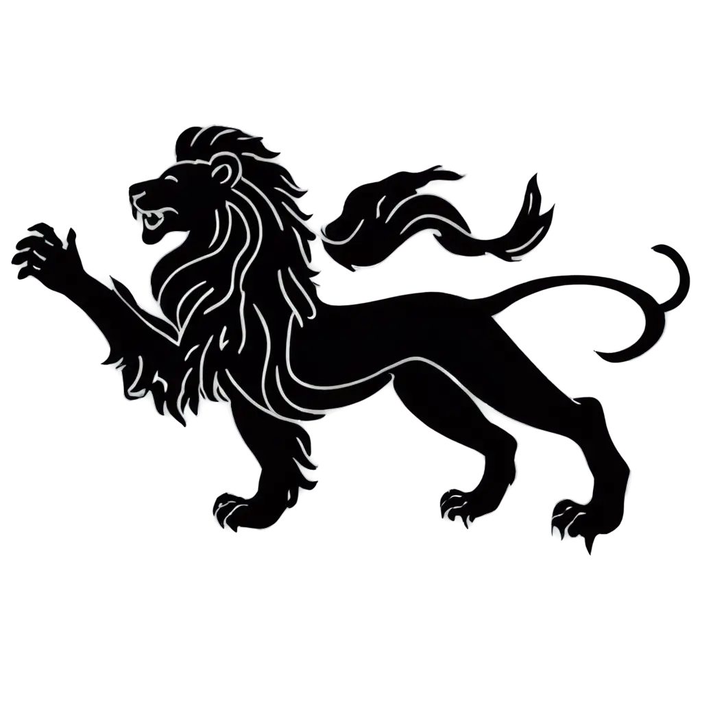 Bold-Black-Heraldic-Lion-Emblem-PNG-Regal-Design-for-Versatile-Use