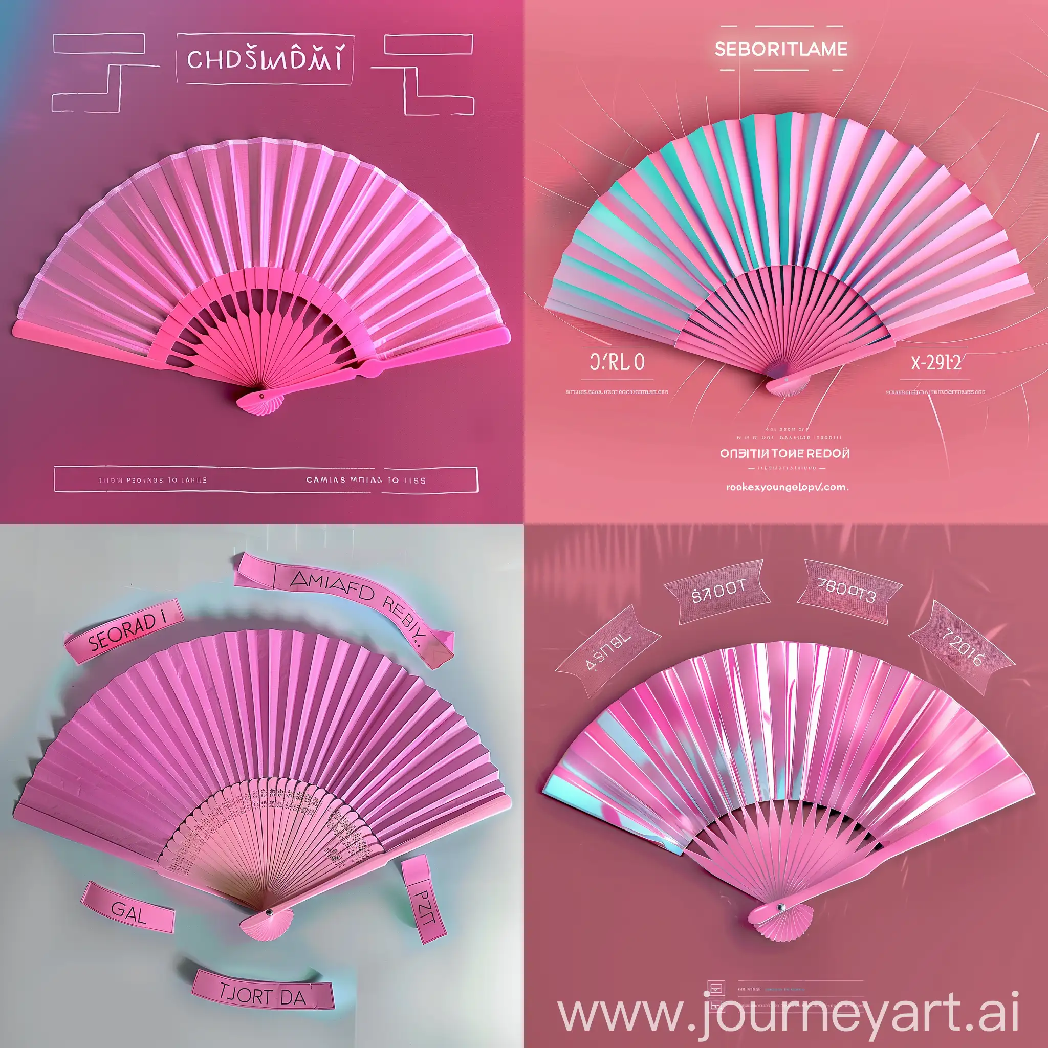 Horizontal-Pink-Cotton-Fan-with-Labels-and-Logo