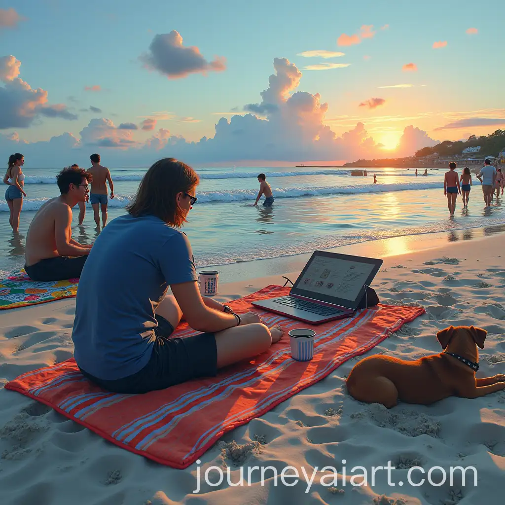Cool-Hacker-Learning-Hacking-and-Celebrating-at-the-Seaside-with-Dog-Relaxing
