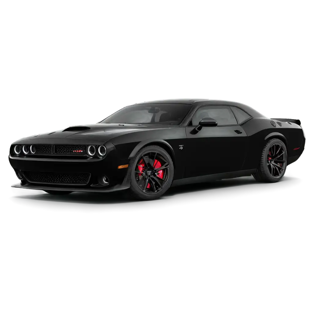 HighQuality-PNG-Image-of-a-Black-Dodge-Challenger-SRT-Hellcat-Perfect-for-Automotive-Enthusiasts