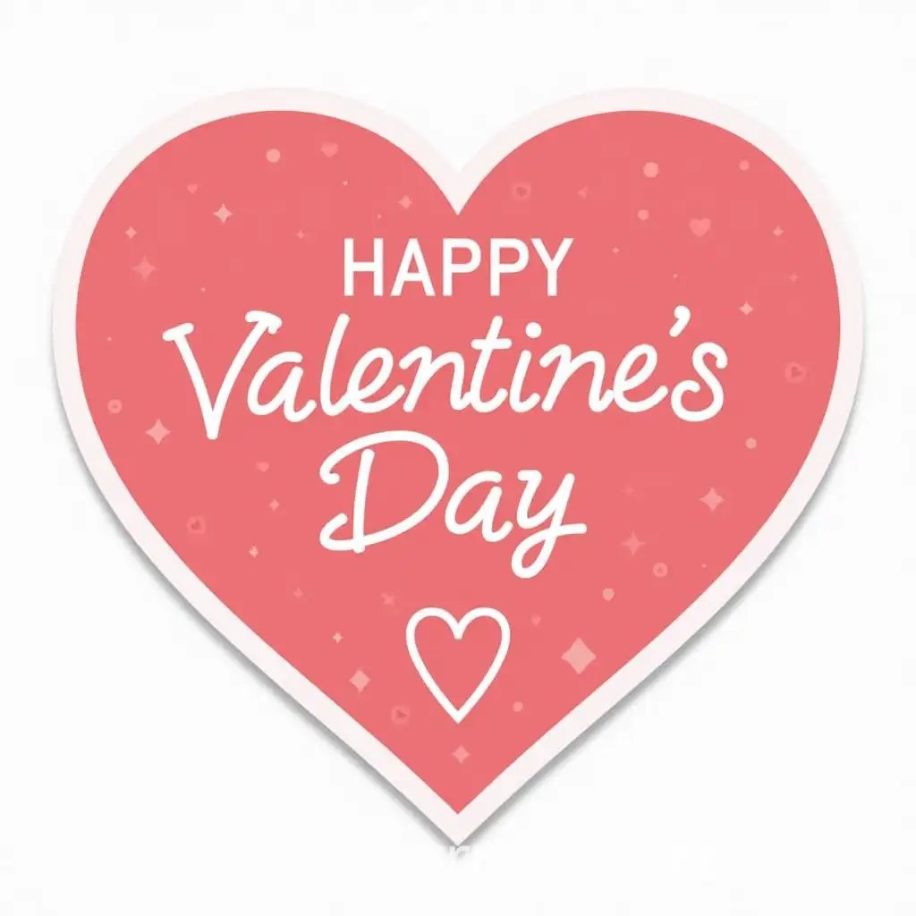 Happy-Valentines-Day-Sticker-with-HeartShaped-Design