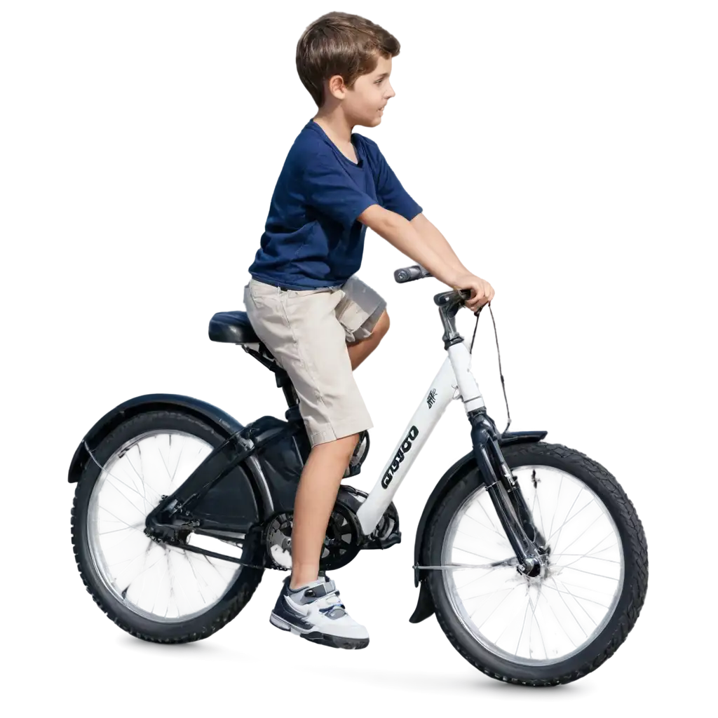 Boy-Riding-Black-and-White-Bike-HighQuality-PNG-Image-for-Various-Applications