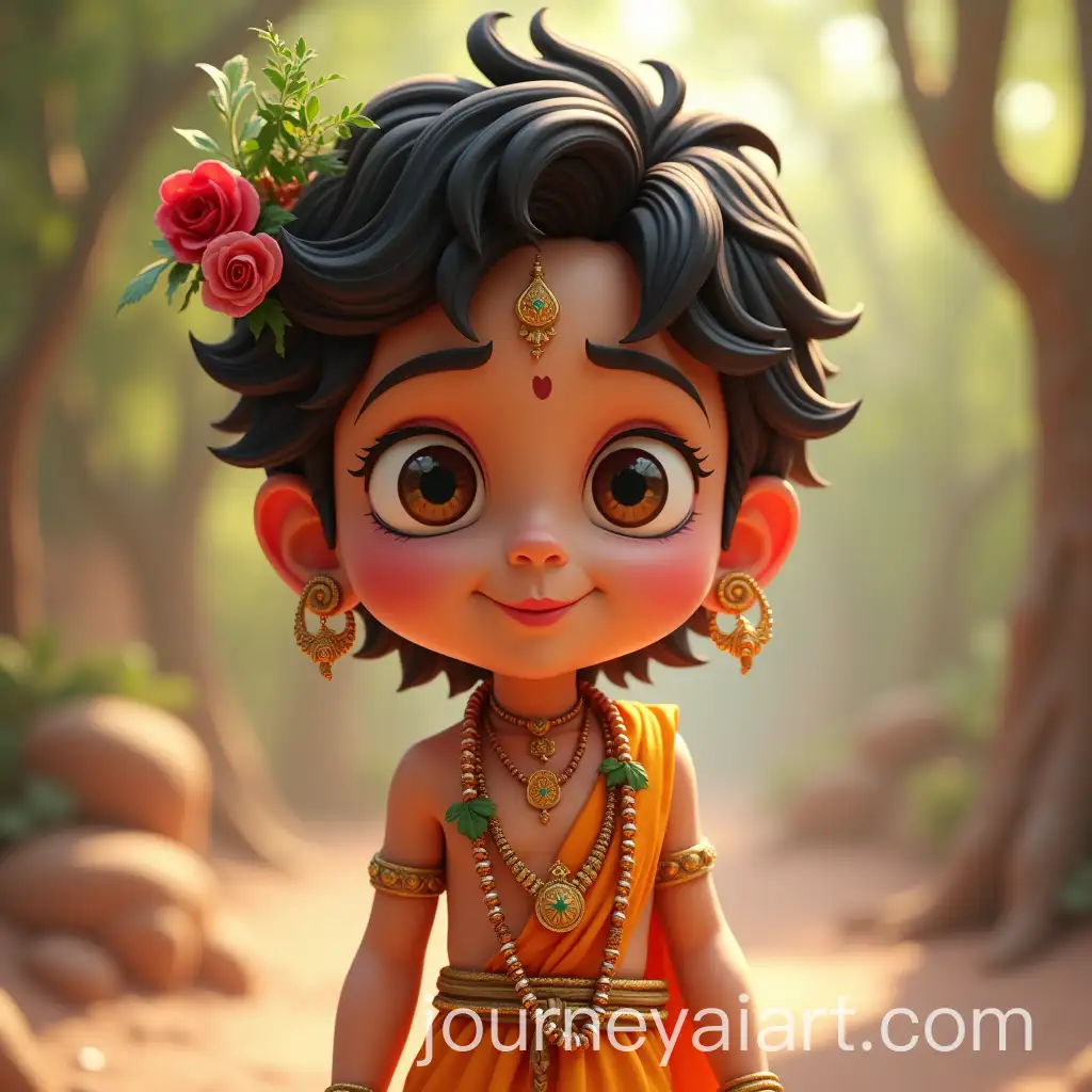 Realistic-Young-Cartoon-Avatar-of-Bhagvan-Shree-Krishna-for-YouTube-Website