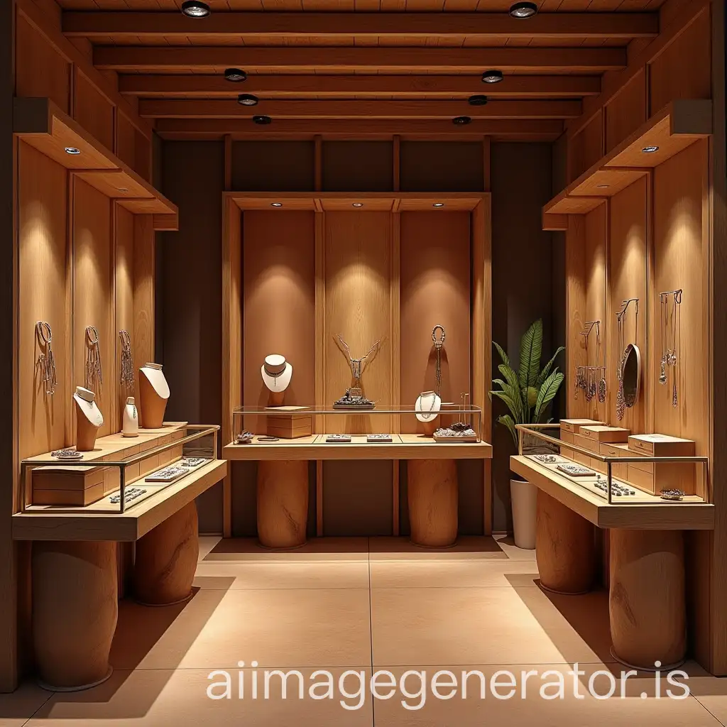 3D-Jewelry-Store-with-African-Acacia-Wood-Furniture-and-Clay-Flooring