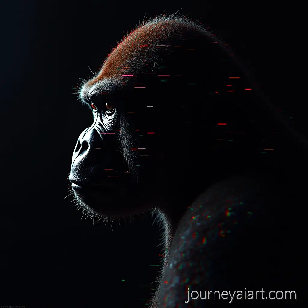 Glitch-Art-Silhouette-of-GorillaGorilla-silhouette-glitch-effect-Face-with-RGB-Color-Split-and-Cyberpunk-Aesthetic