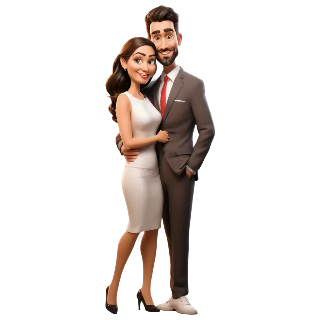 Professional-Caricature-PNG-Image-of-a-35YearOld-Man-and-Woman