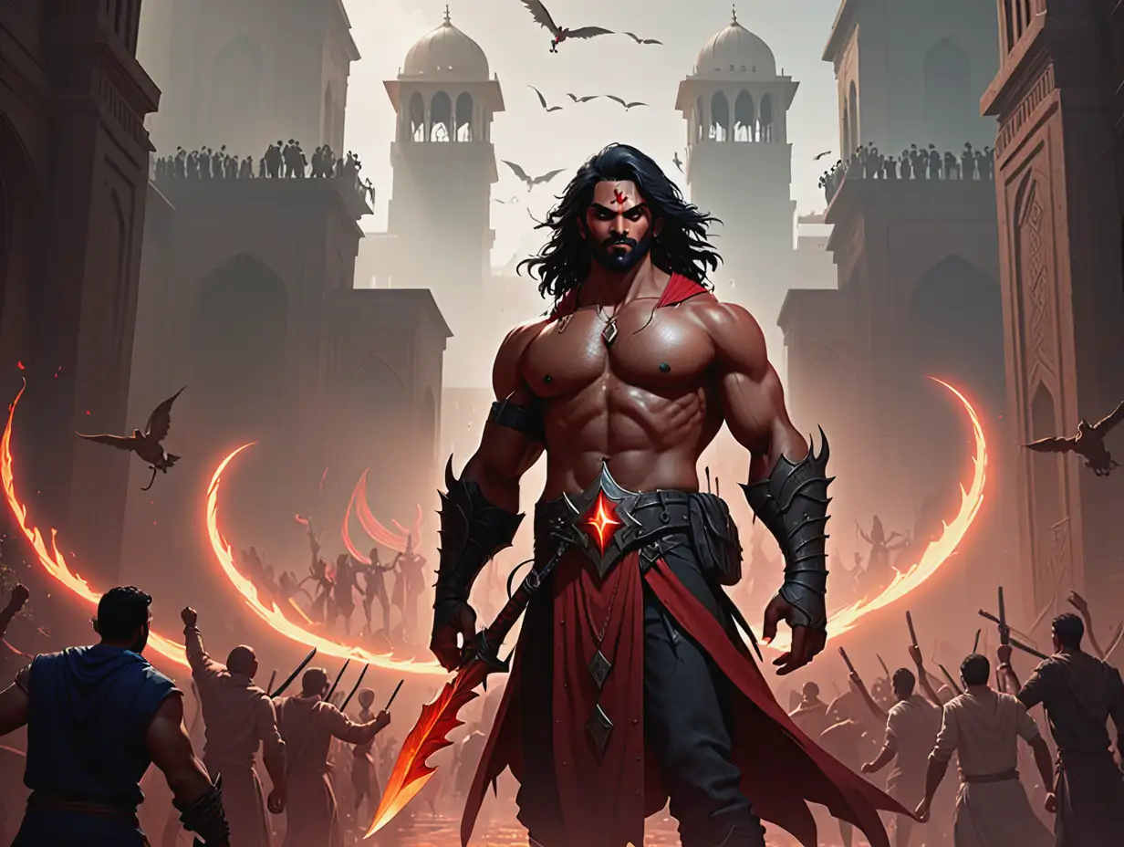 The-Rise-of-Arhaan-Brave-Hero-Fighting-Enemies-in-a-Diablo-4-SanctuaryInspired-Scene