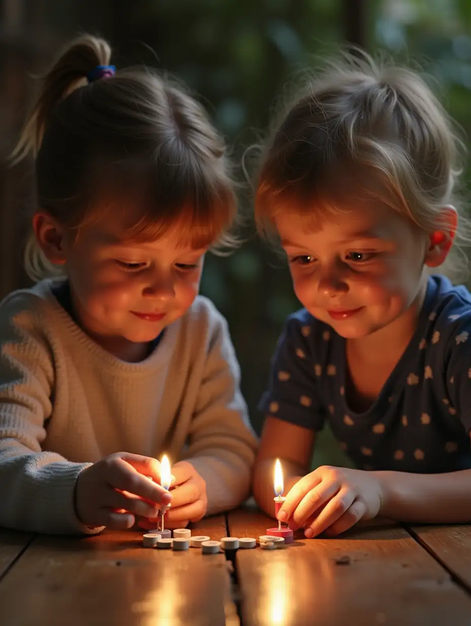 Children Playing Jacks in Photorealistic Style