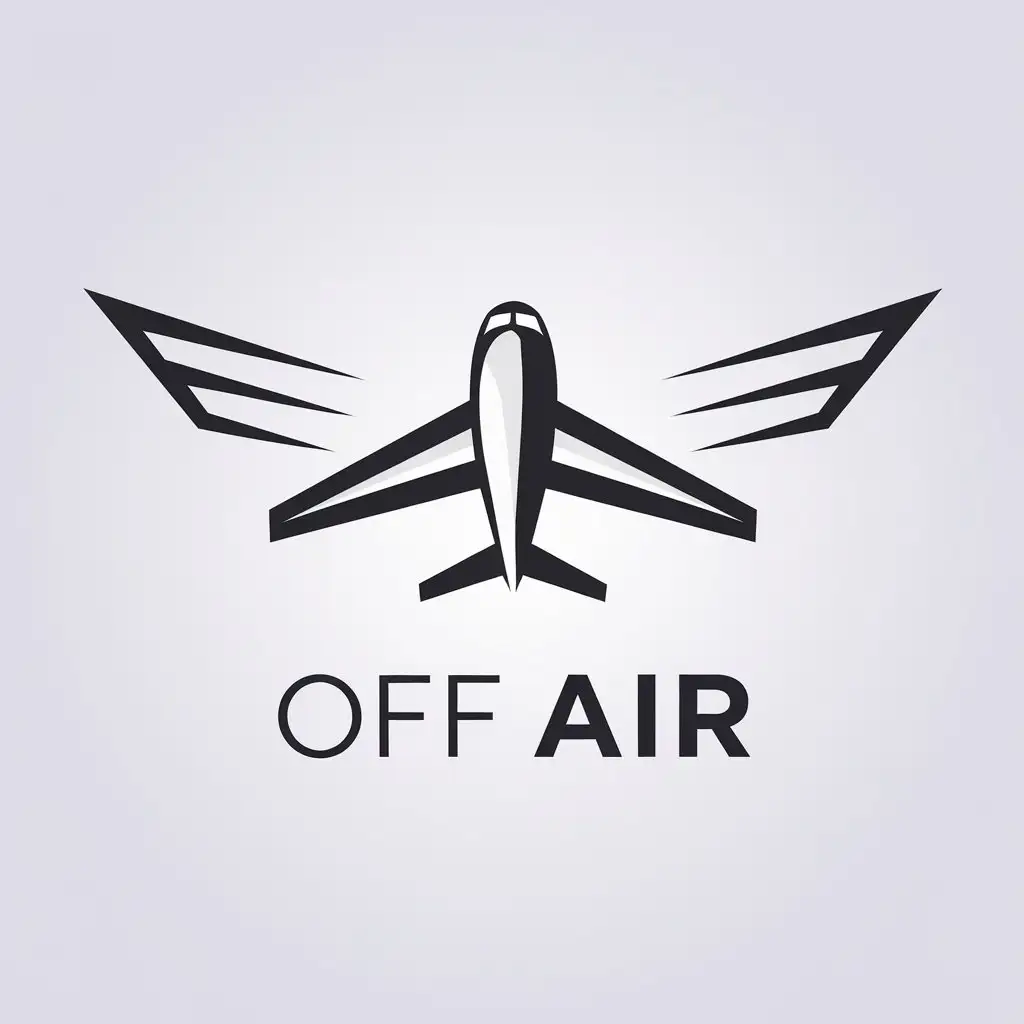 LOGO Design for OFF Air Minimalistic Airplane Symbol for Travel Industry