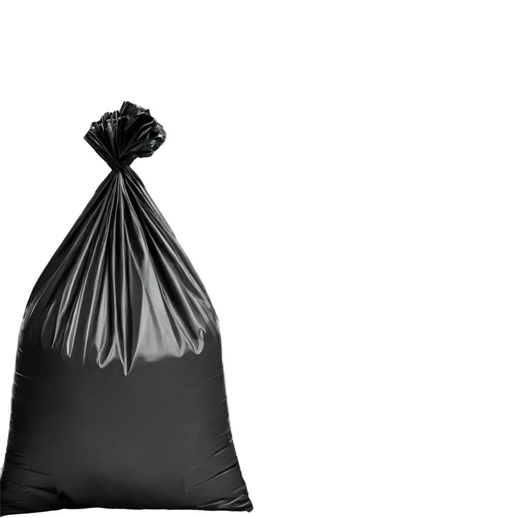 black garbage bag