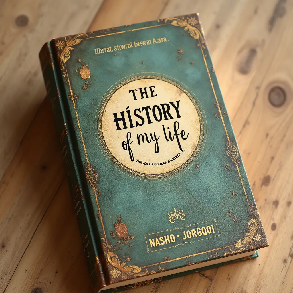 cover book  designe, title : history of my life, author NASHO JORGAQI