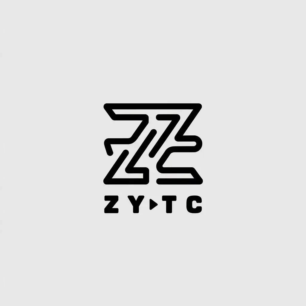 a vector logo design,with the text "Z Y T C", main symbol:Z Y T C,Minimalistic,be used in Internet industry,clear background