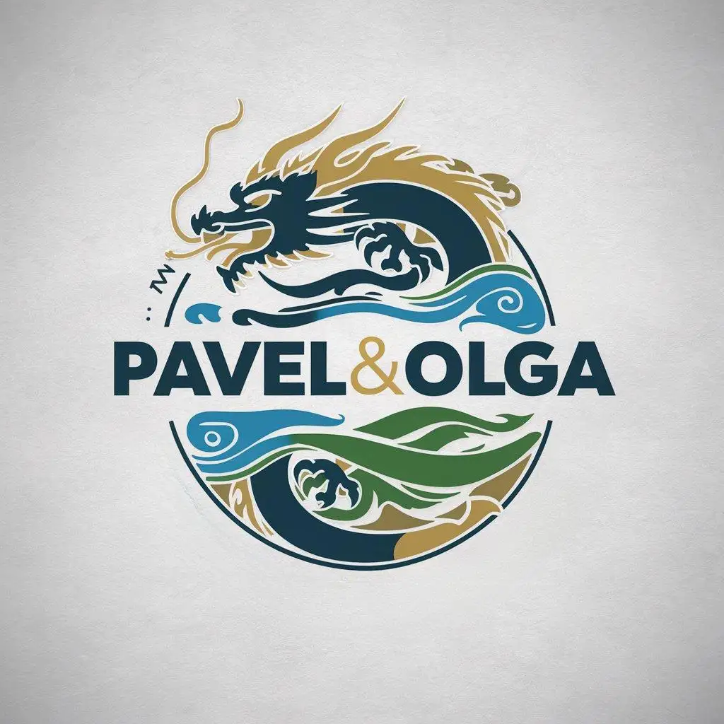 LOGO-Design-For-PAVELOLGA-Elegant-Blue-and-Green-with-Golden-Chinese-Dragon-Theme