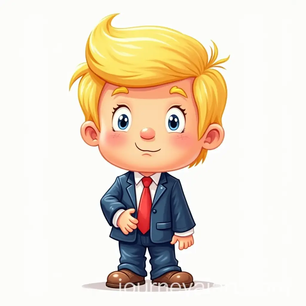 Cartoon-of-Donald-Trump-as-a-Child-FullLength-Front-View