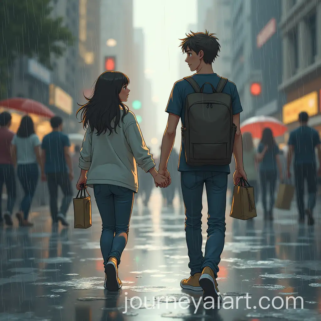 Anime-Girl-and-Boy-in-the-Rain-Street-Sketchbook-Incident