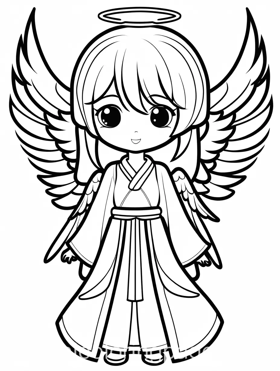 Anime-Character-with-Angel-Wings-Coloring-Page