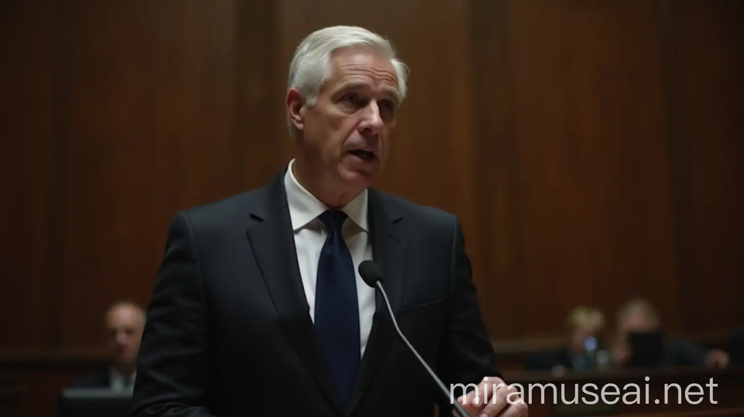 Lawyer Delivering an Impactful Speech in Court