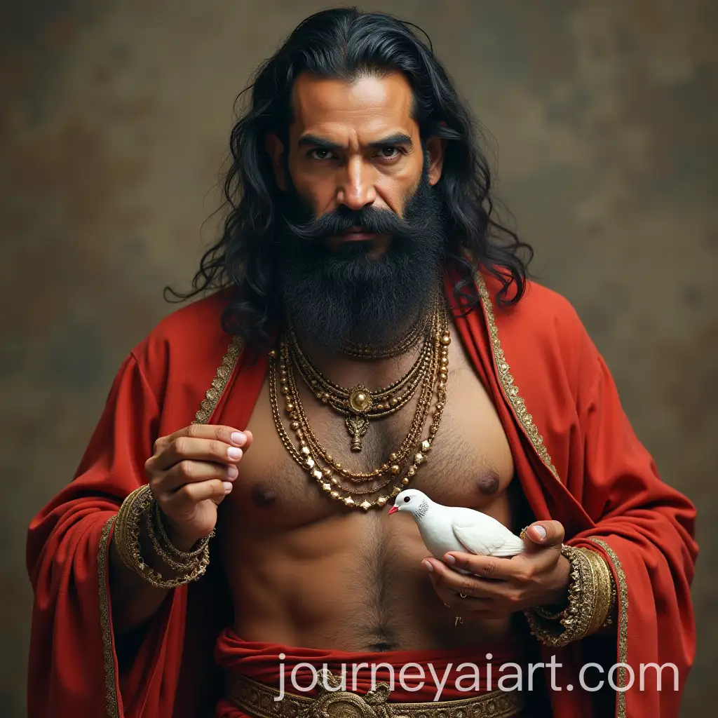 Shakuni-in-Inner-Wear-Eating-Dove-Meat