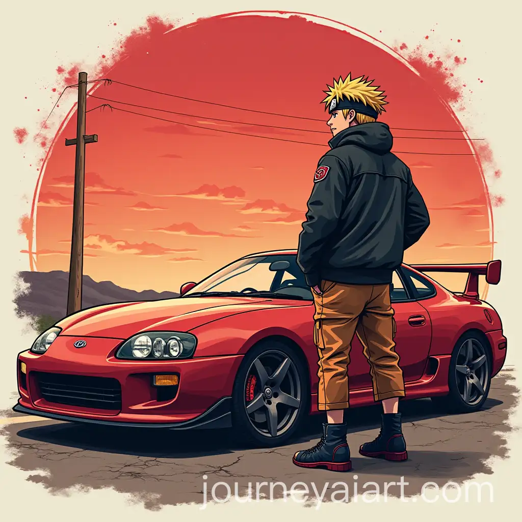 Naruto-with-Toyota-Supra-MK4-in-Urban-Street-Scene