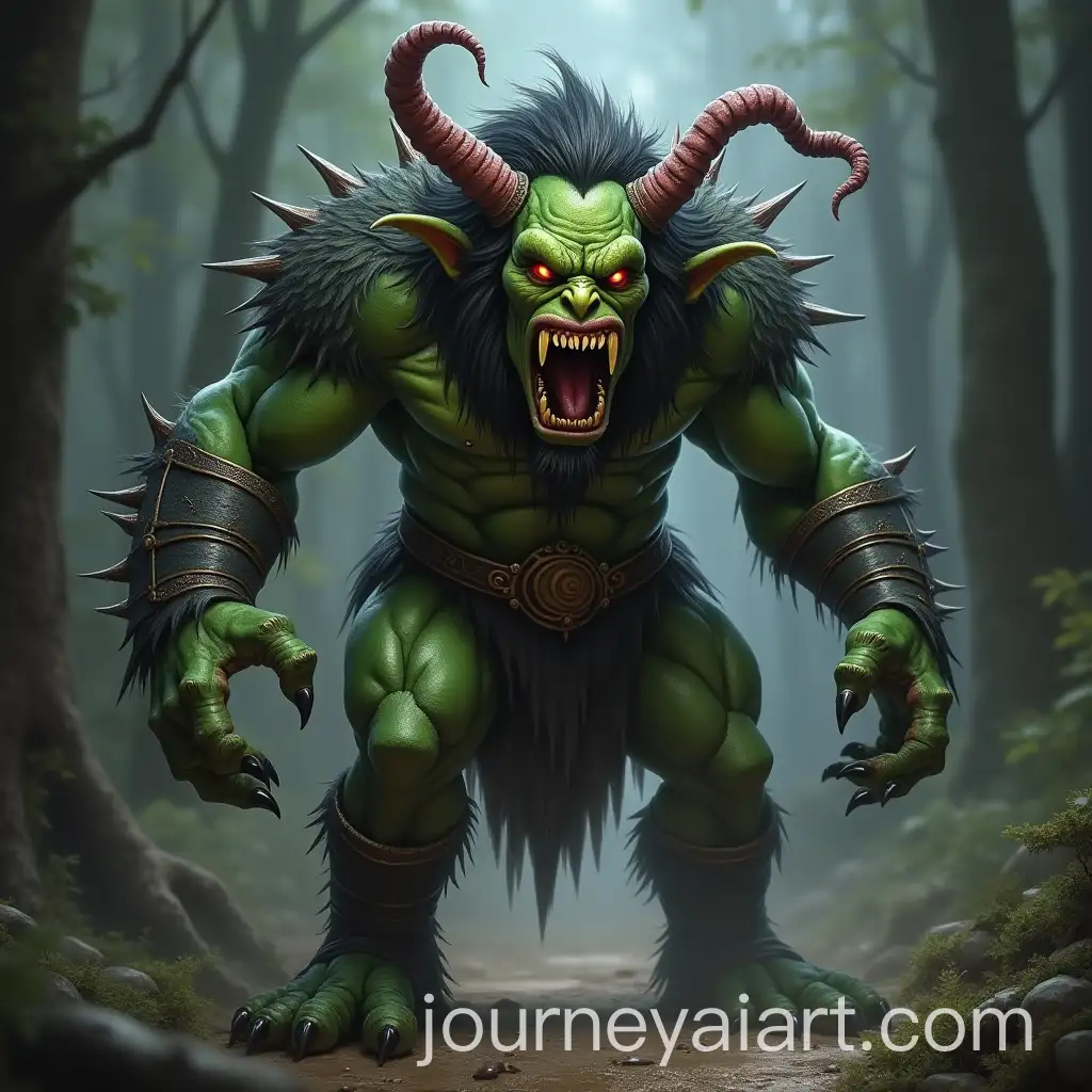 Evil-Creature-Hybrid-of-Warhammer-Night-Goblin-and-World-of-Warcraft-Troll