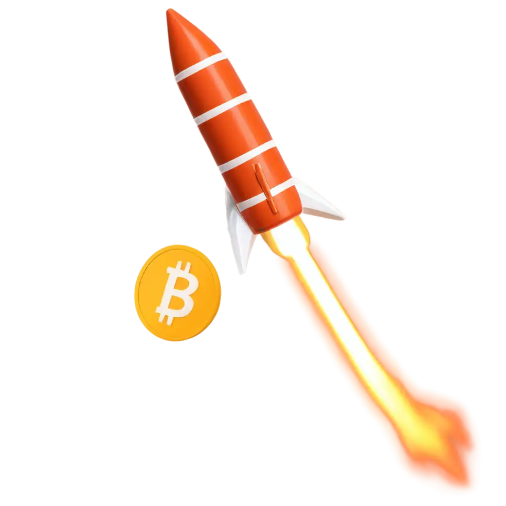 bitcoin as a rocket taking off