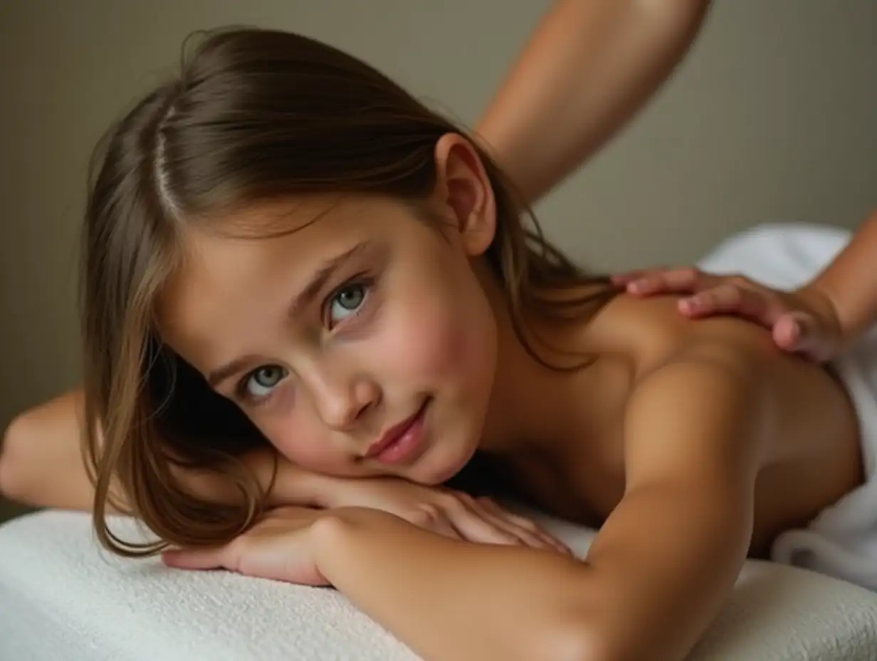 Young-Girl-Receiving-a-Relaxing-Massage-with-Long-Brown-Hair-and-Blue-Eyes