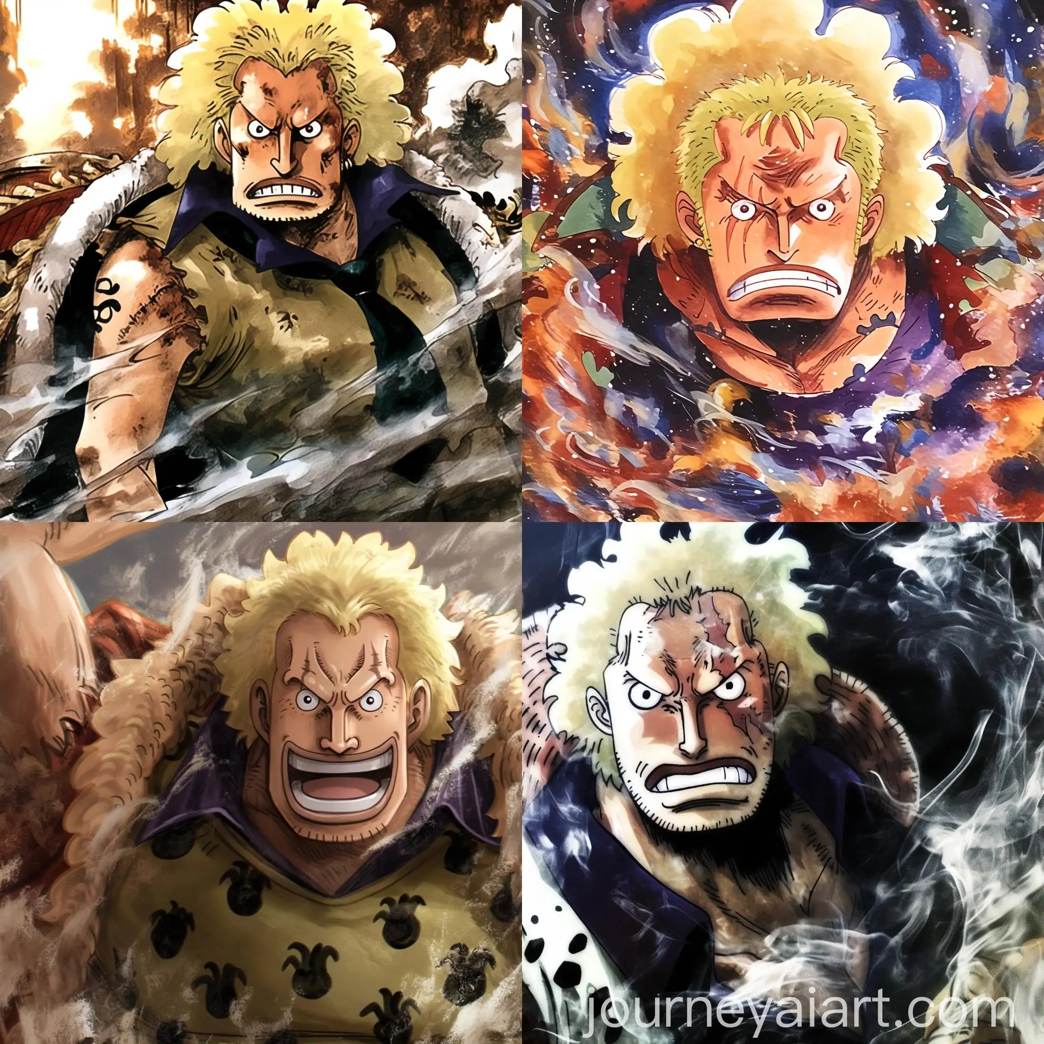 Watercolor-Manga-Style-Pirate-Character-from-One-Piece