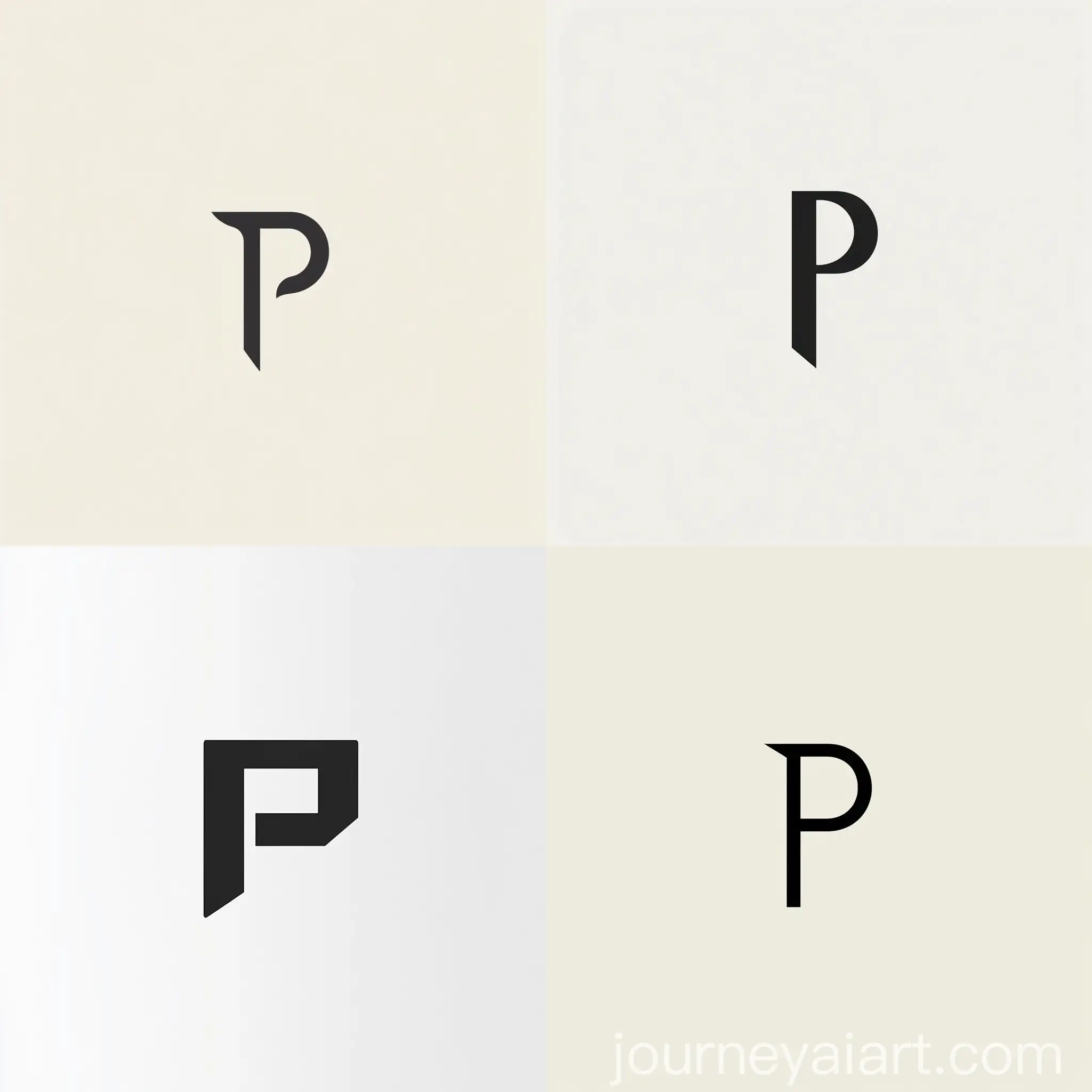 Minimalist-Letter-P-Logo-Design-on-Neutral-Background