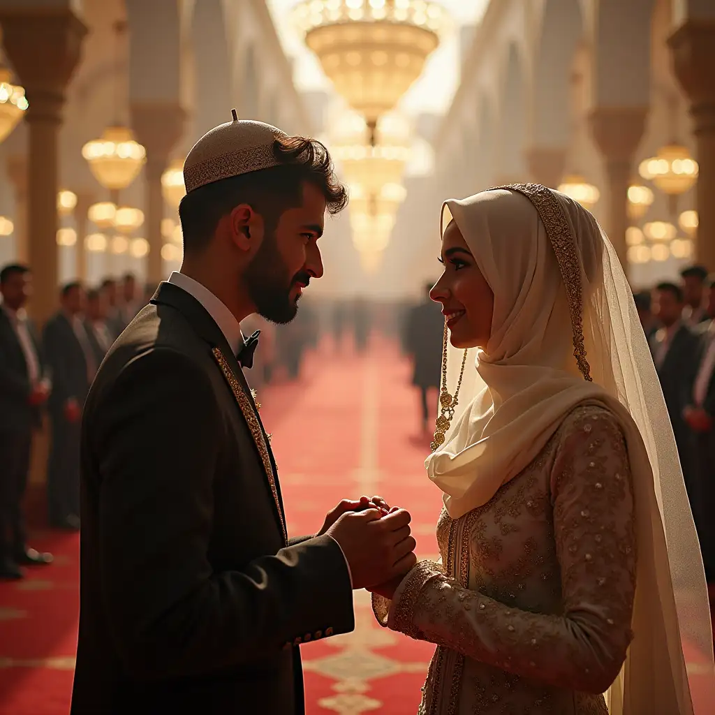 A Muslim wedding between a Sunni boy and a Shia girl