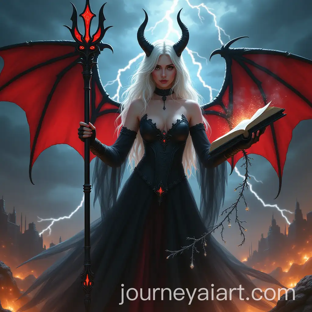 Powerful-Succubus-Casting-Magic-in-a-Burning-City