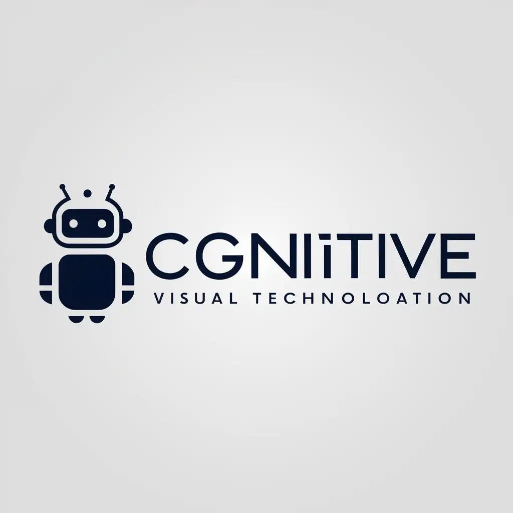 a logo design,with the text "Cognitive", main symbol:Chatbot for visual information,Moderate,be used in Technology industry,clear background