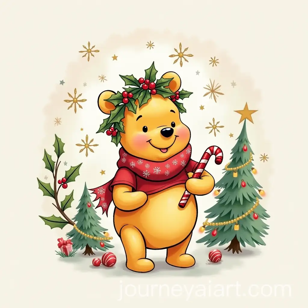 Whimsical-Winnie-the-Pooh-Holiday-Tattoo-Design