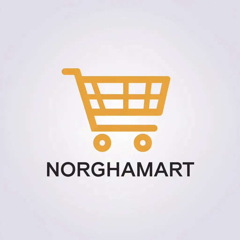 LOGO Design for Norghamart Minimalistic Shopping Cart Symbol for Retail Industry