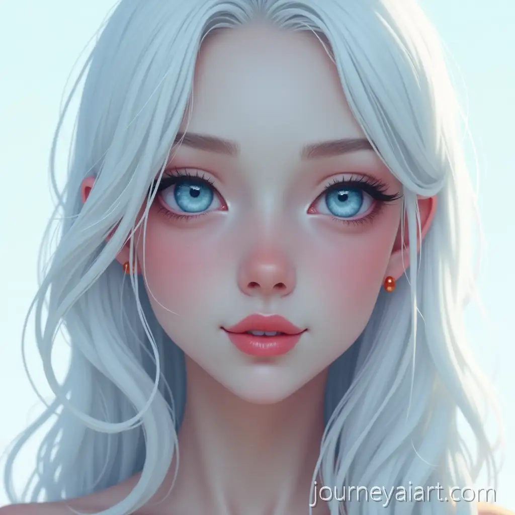 Stunning-Young-Woman-with-SilveryWhite-Hair-and-Icy-Blue-Eyes-in-Digital-Painting
