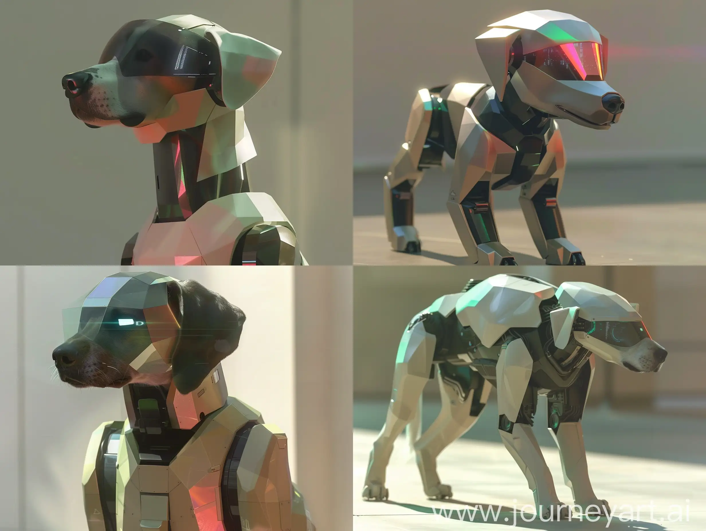 Pantone-Dog-Cyborg-Racing-Robot-in-Cyberpunk-Futuristic-Suit