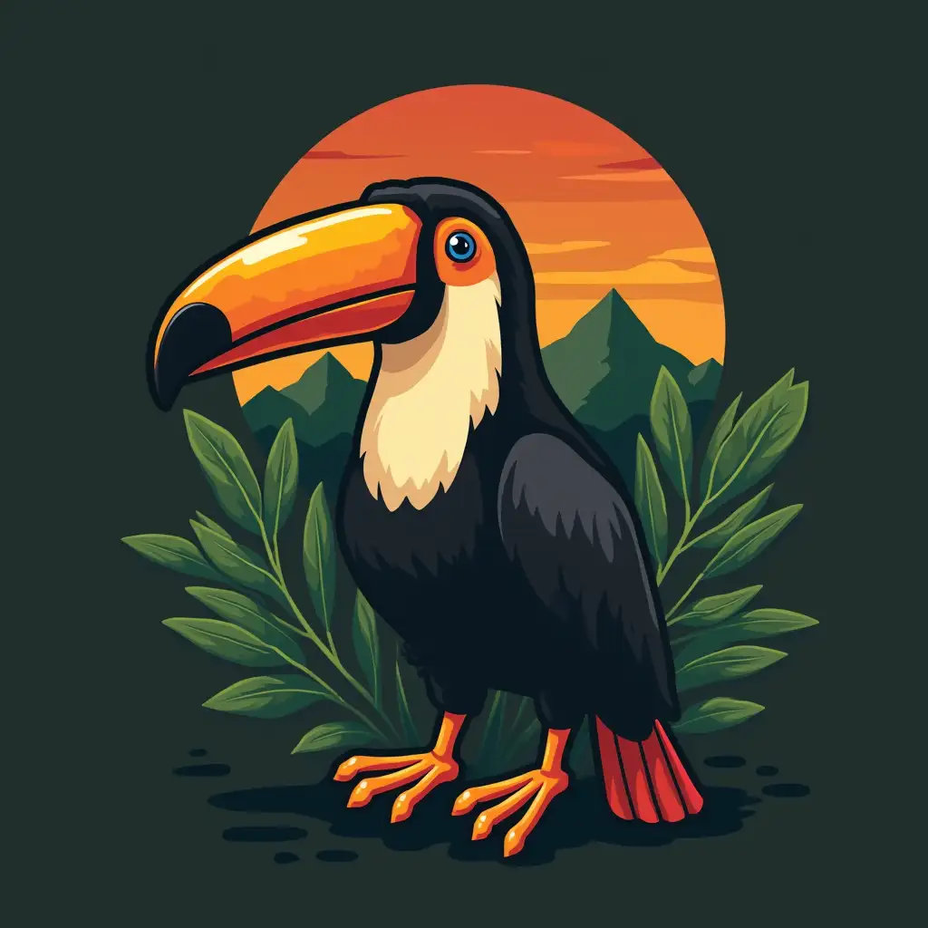 Toucan-Tribal-Camp-Logo-Design