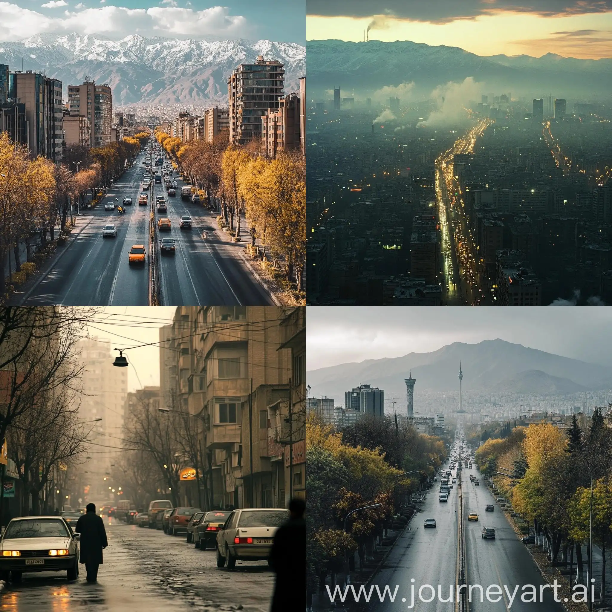 Clean-Streets-of-Tehran-Cityscape-at-Sunset