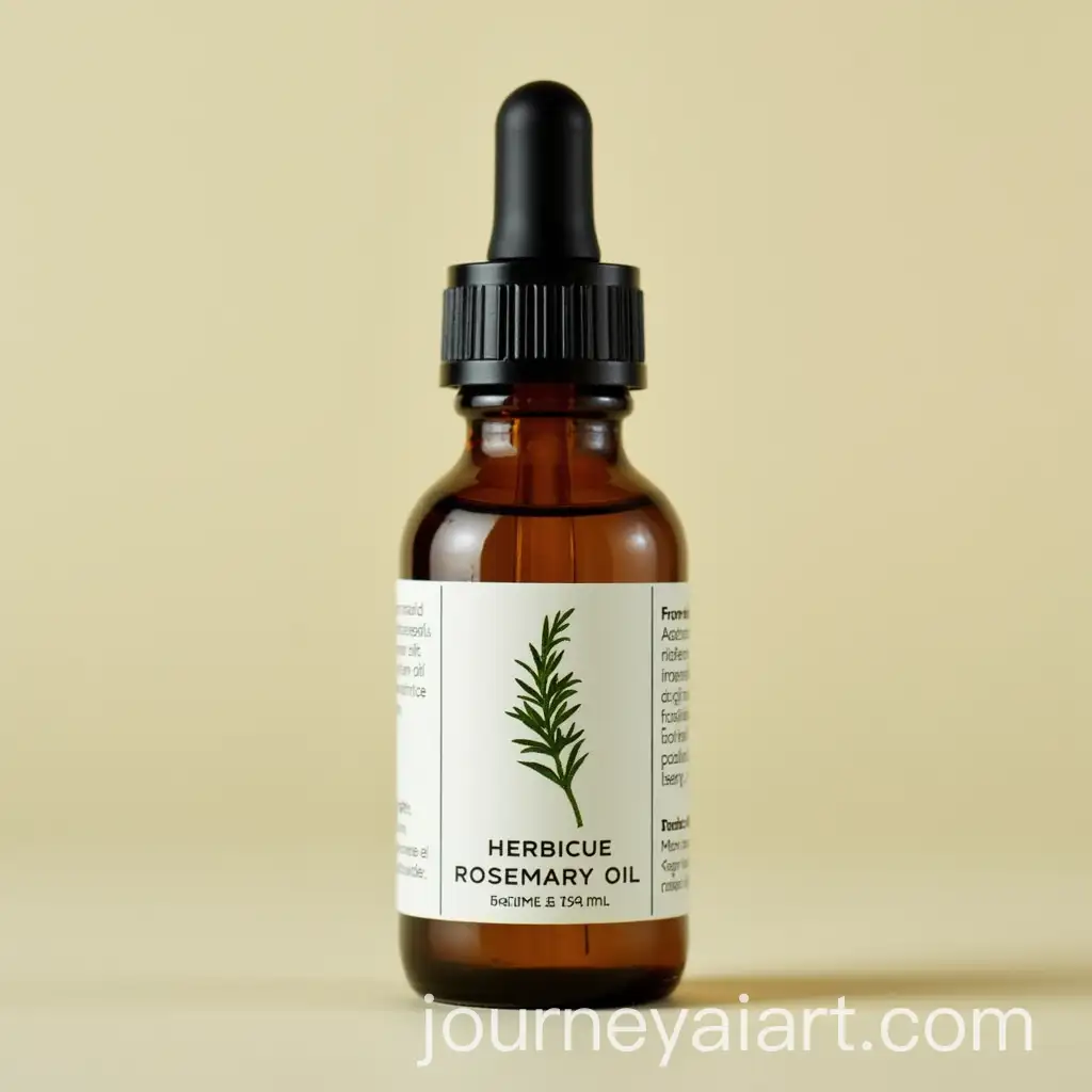 Homemade-HerbInfused-Rosemary-Oil-in-Brown-Serum-Bottle-with-Black-Cap
