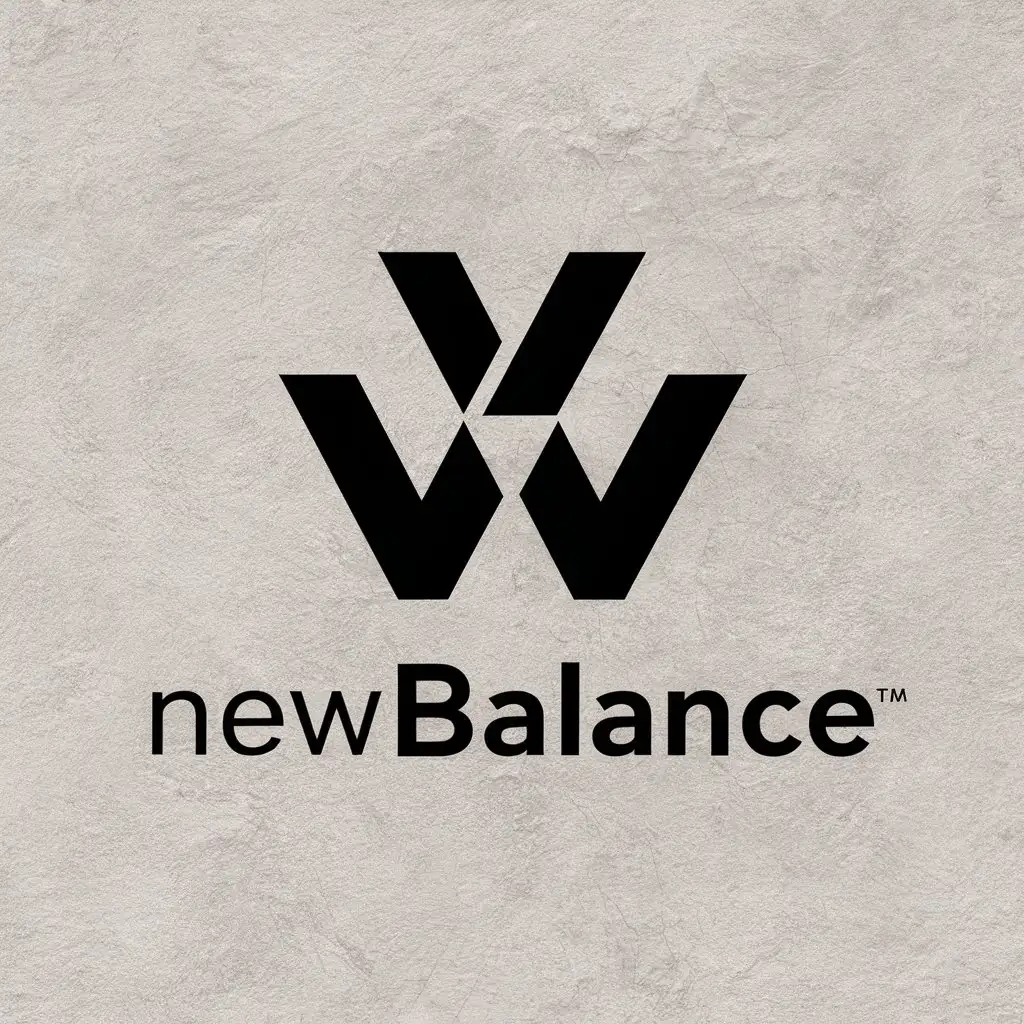 a vector logo design,with the text "newbalance", main symbol:3W,Minimalistic,clear background