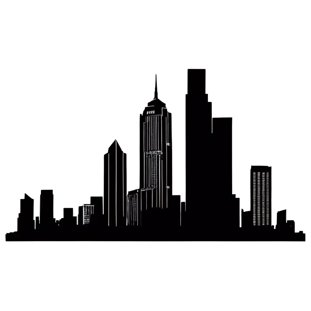 Sleek-Black-Silhouette-of-Modern-City-Architecture-PNG-for-HighImpact-Vehicle-Wraps-and-Stickers