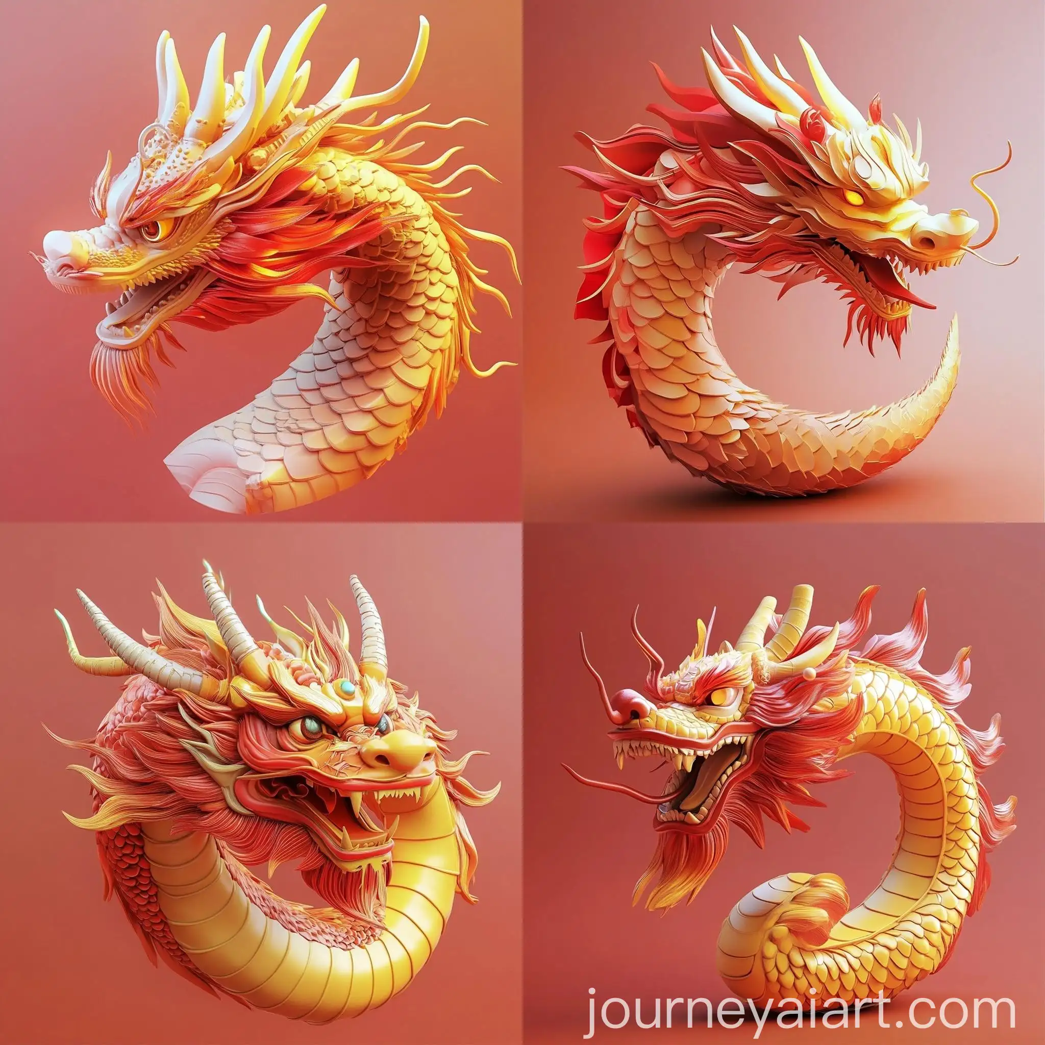 Dragon-Head-Red-Yellow-Mid-Autumn-3D-Illustration