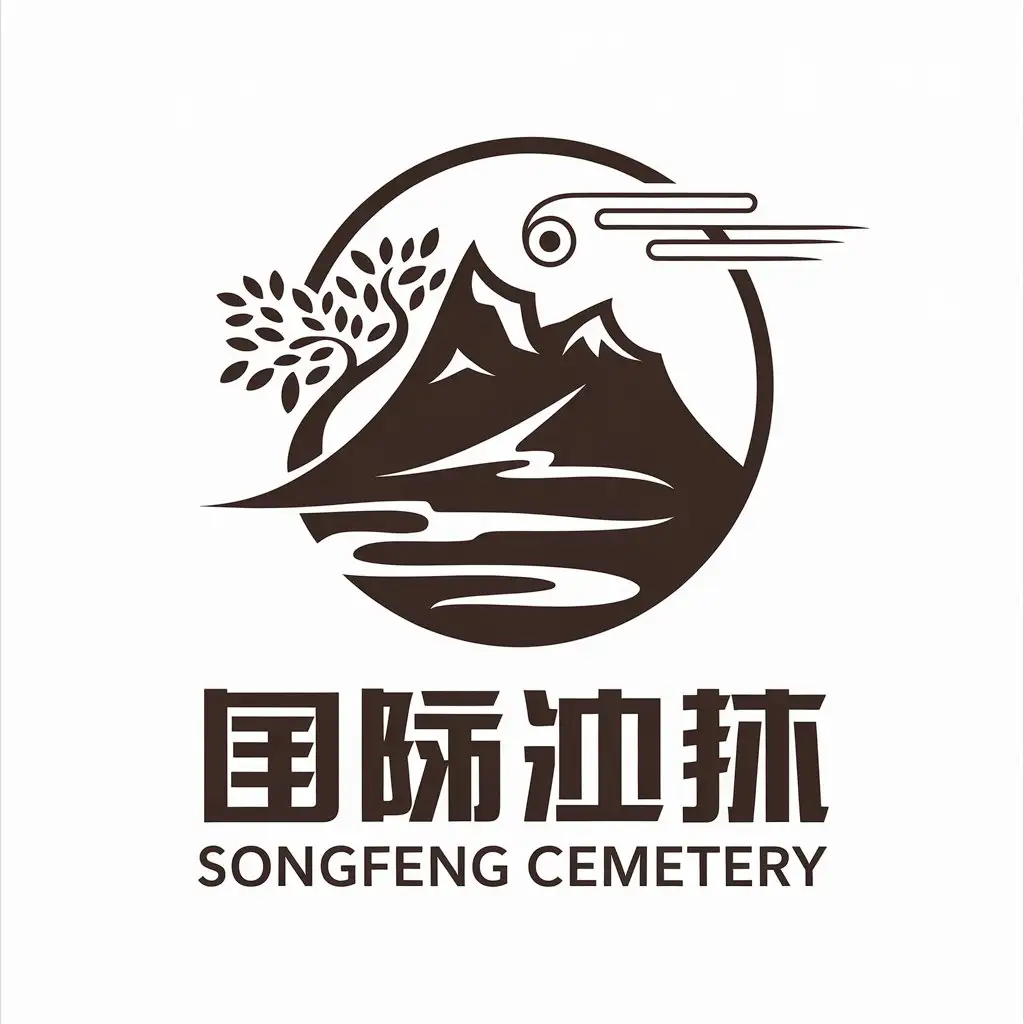 LOGO-Design-For-Songfeng-Cemetery-Mt-Songtree-Wind-Classical-Theme