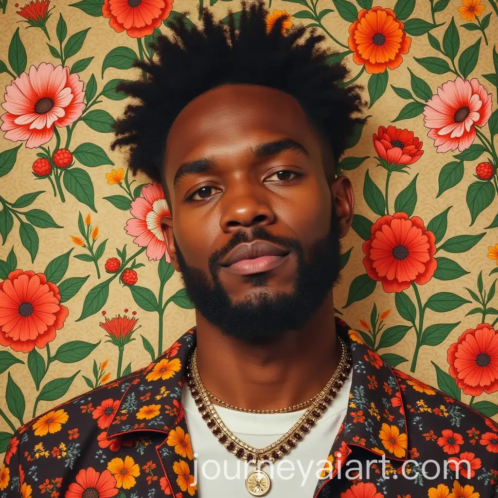 Chris-Brown-in-FloraThemed-Attire