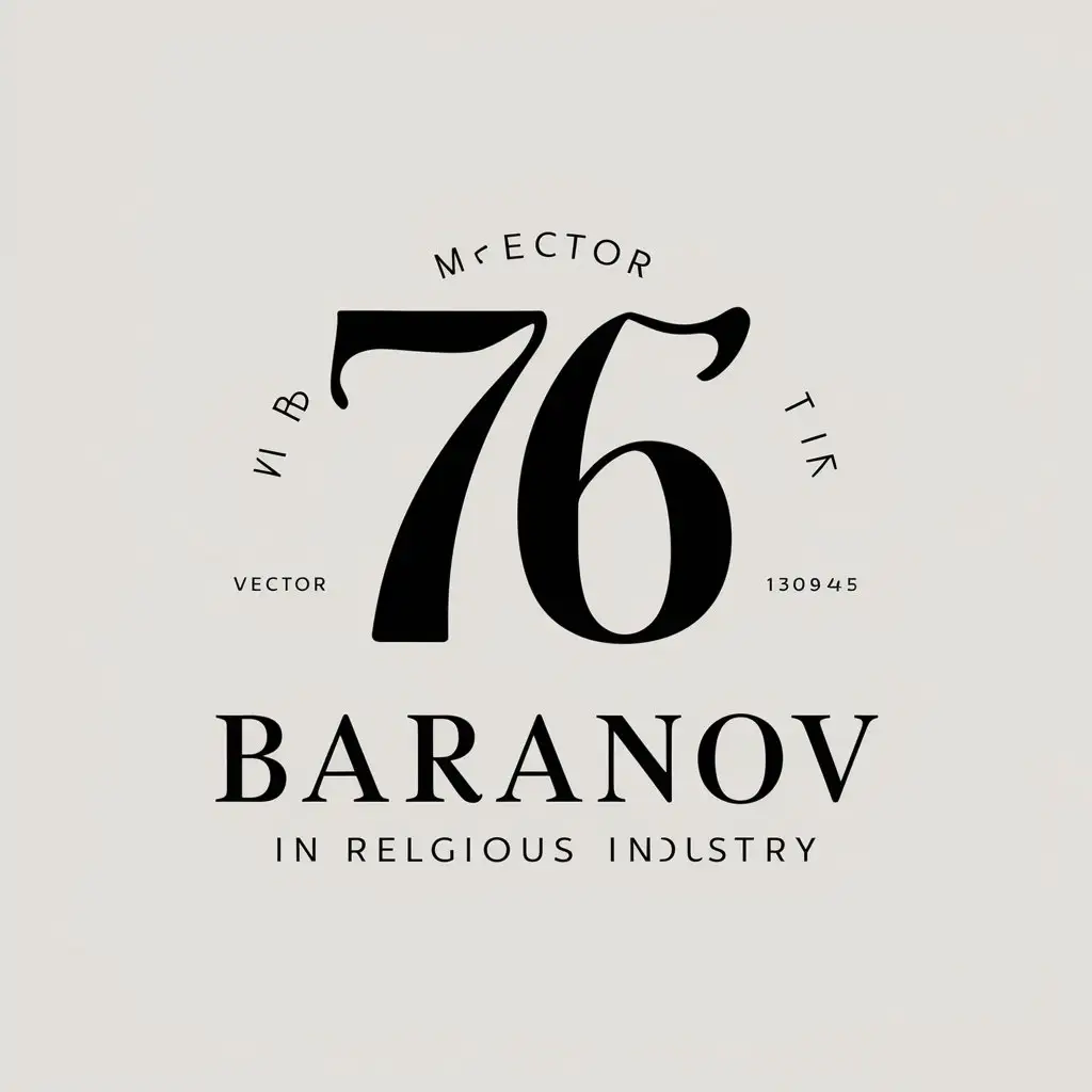 a vector logo design,with the text "Baranov", main symbol:76,Moderate,be used in Religious industry,clear background